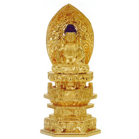 純金中七 座弥陀 肌粉