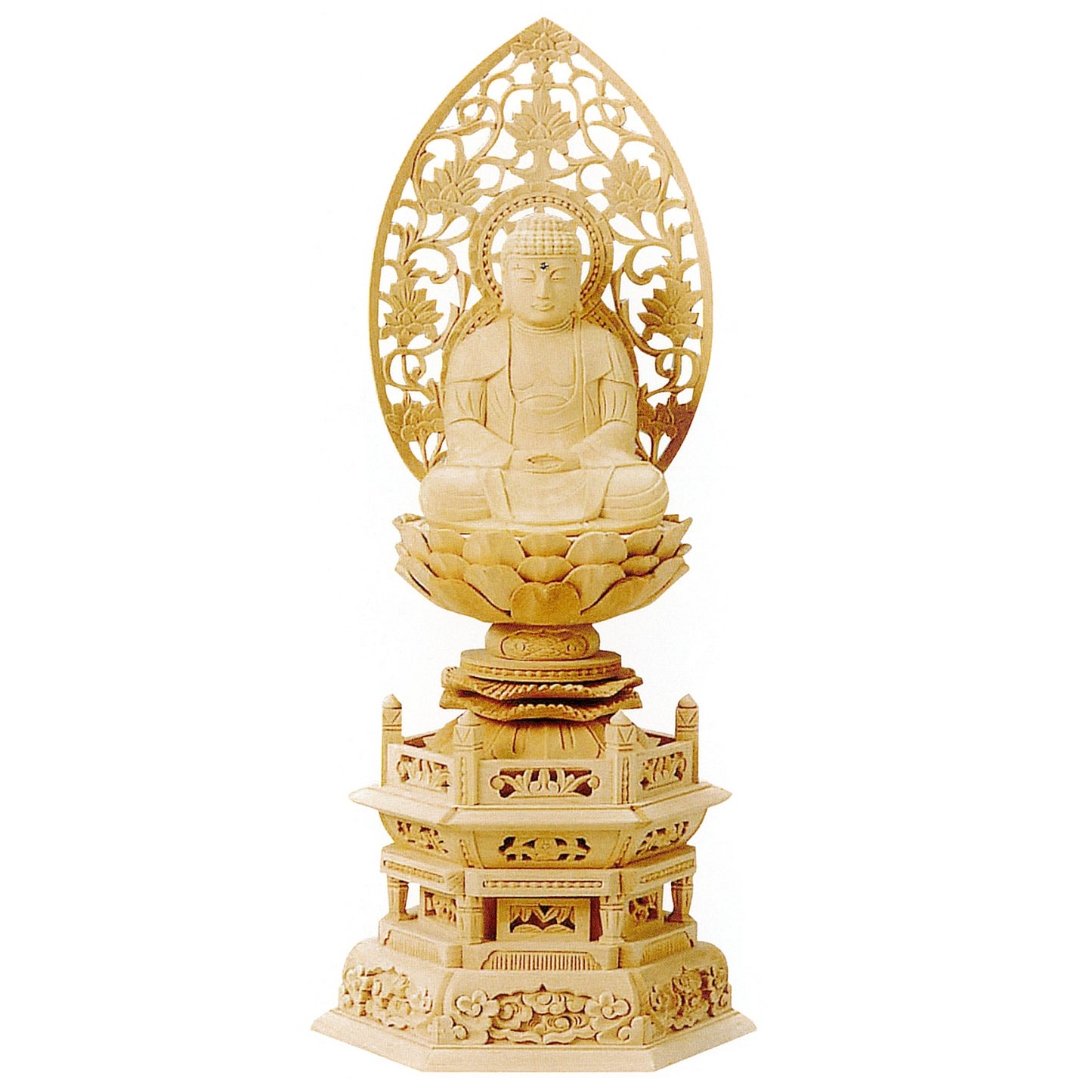 総白木 六角台座 座釈迦