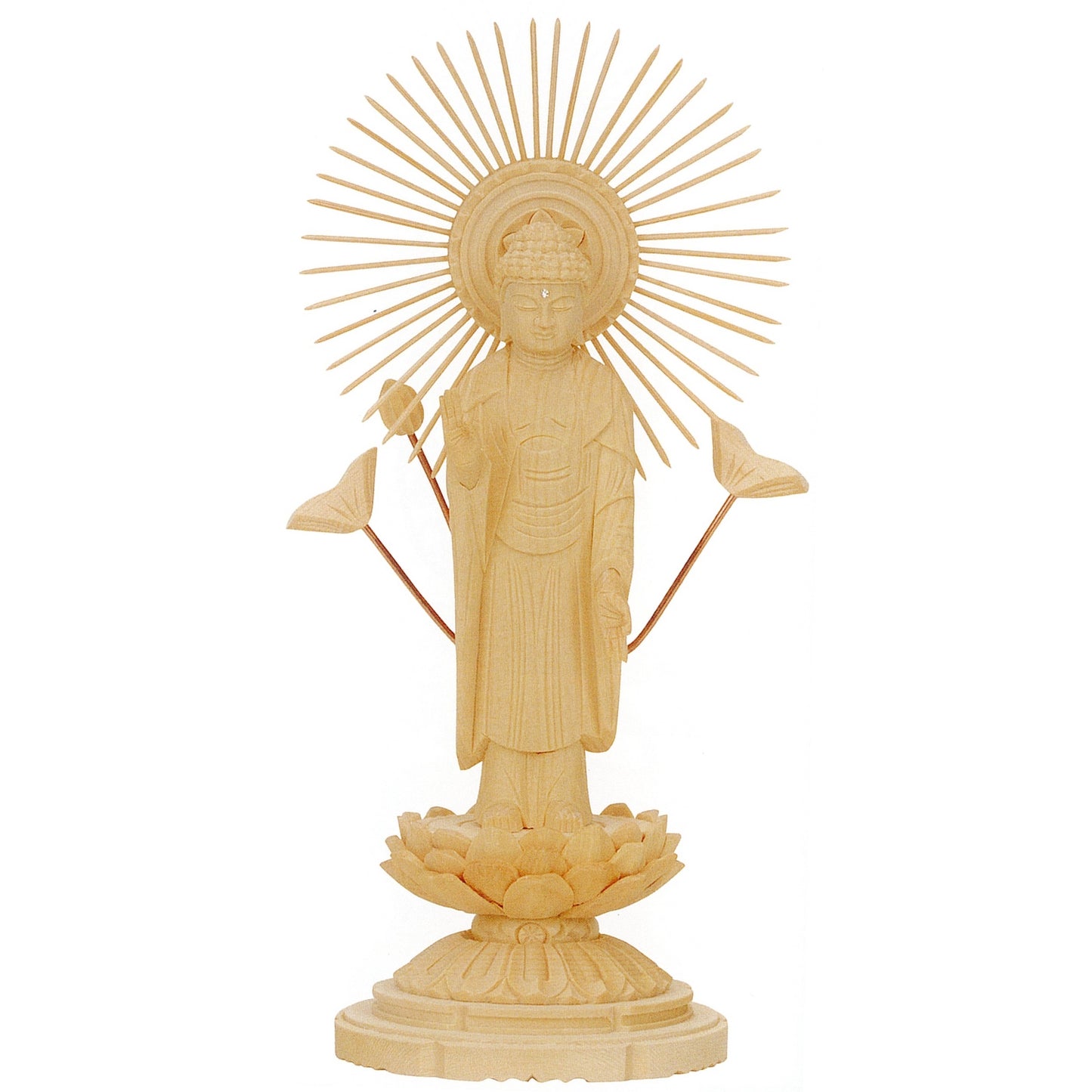 総白木 C型低丸台座 東立弥陀