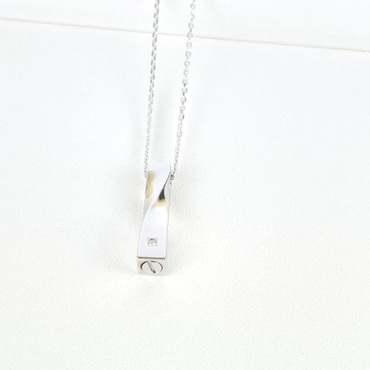 Soul Jewelry - ソウルジュエリー -遺骨ペンダント ツイスト シルバー925 Dia 0.01ct