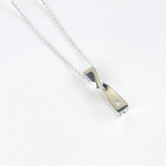 Soul Jewelry - ソウルジュエリー -遺骨ペンダント ツイスト シルバー925 Dia 0.01ct