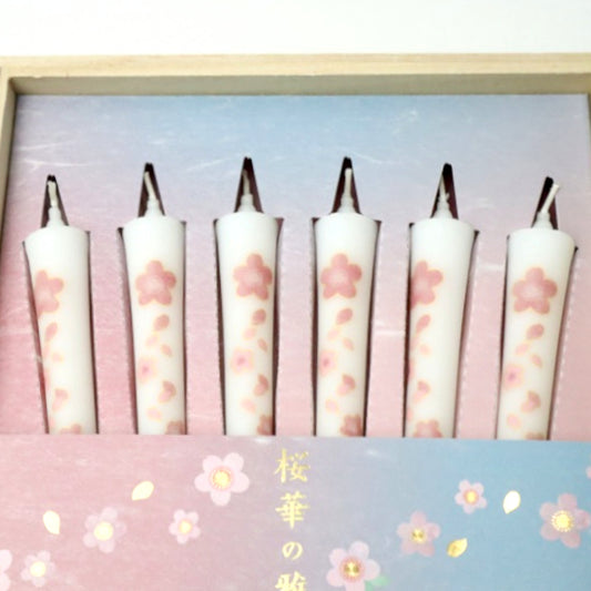 絵蝋燭と線香のセット 桜華の雅 桜の香り