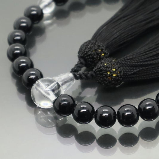 日本製 京念珠 黒檀調×黒房