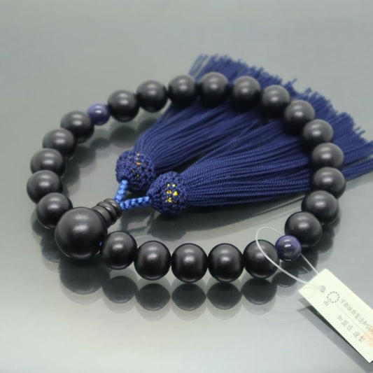 日本製 京念珠 黒檀調×鉄紺房