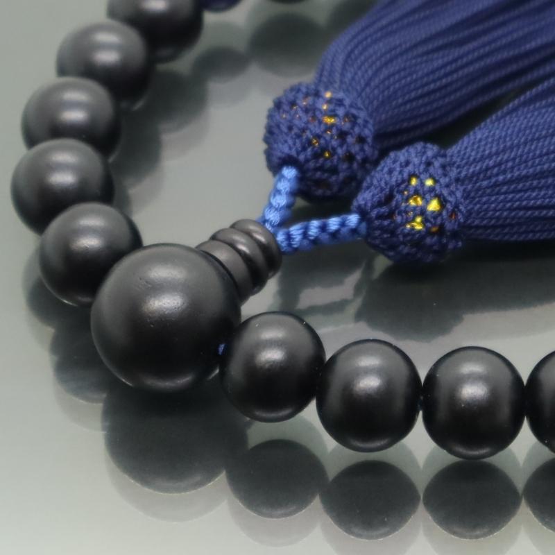日本製 京念珠 黒檀調×鉄紺房