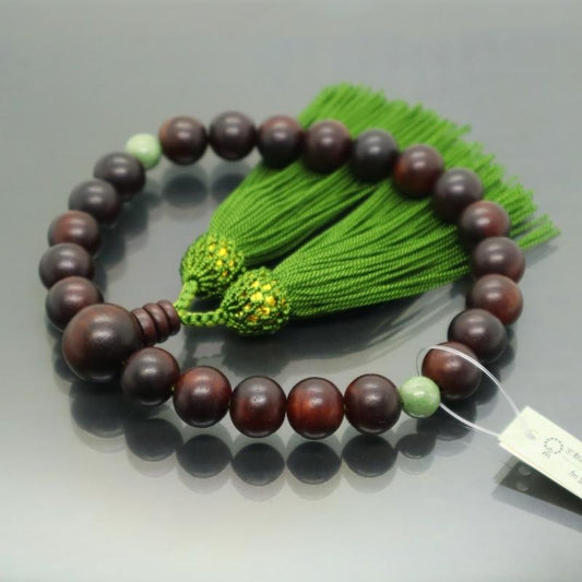 日本製 京念珠 紫檀×濃柳房