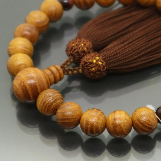 日本製 京念珠 欅×こげ茶房