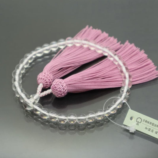 日本製 京念珠 和泉硝子×灰桜房