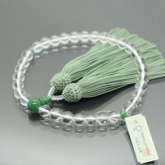 日本製 京念珠 水晶×砥草房