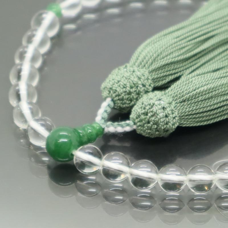 日本製 京念珠 水晶×砥草房