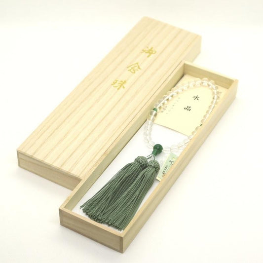 日本製 京念珠 水晶×砥草房