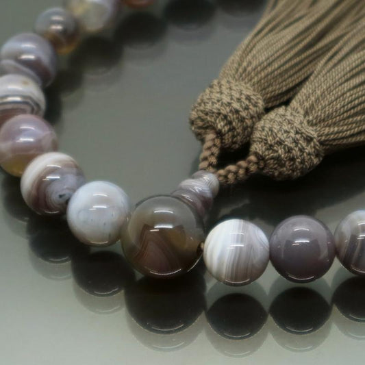 日本製 京念珠 原色縞瑠璃×ねず茶房