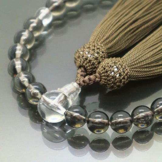 日本製 京念珠 茶水晶調×ねず茶房