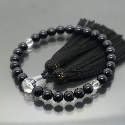 日本製 京念珠 黒檀調×黒房