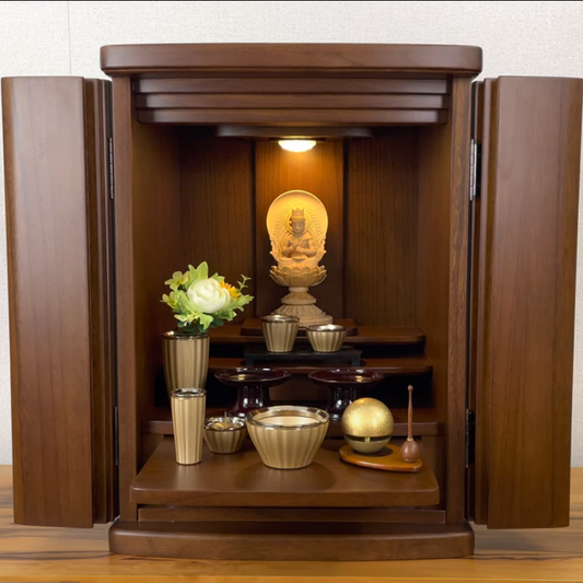 コンパクト仏壇 カジノ18号 ブラウン
