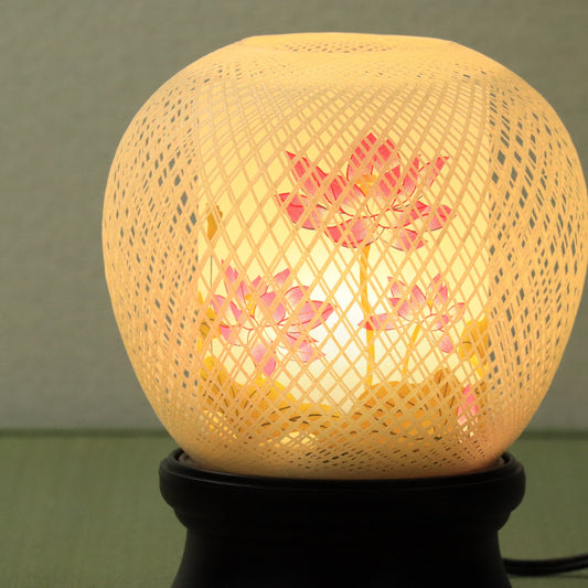 お盆提灯【 灯籠 】花まゆ 1号(蓮華) 白色LED