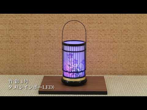 【 竹行灯 】竹彩1号 レインボーLED